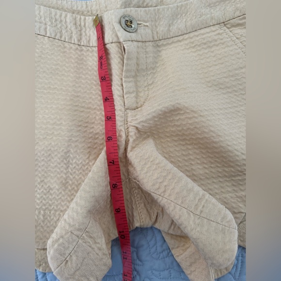 Lilly Pulitzer Scallop Buttercup Shorts - Tan Gold Metallic - Picture 6 of 8